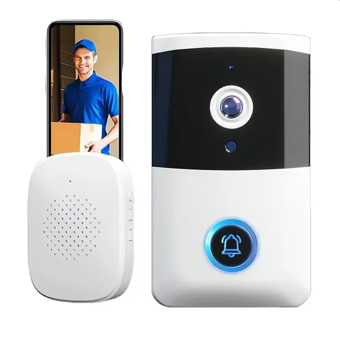 Timbre Inalámbrico Inteligente I5-M – Cámara HD, WiFi y Resistente a la Lluvia