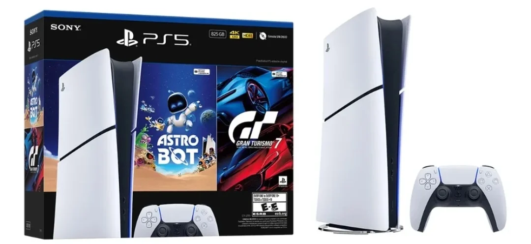 Consola Playstation 5 Digital Slim + Juego Astro Bot y Gran Turismo 7